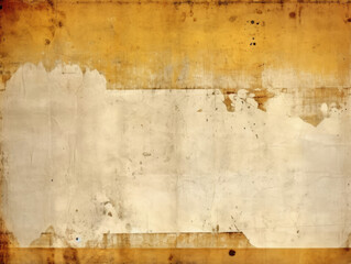 Grungy Yellow and White Background With Black Border