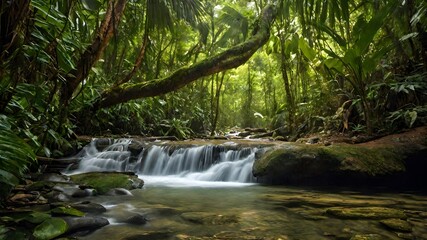 Fototapeta premium waterfall background very cool 