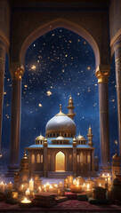 a beautiful mosque ai created