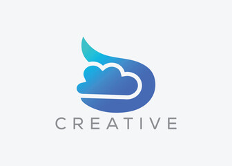 Creative and minimal Cloud vector logo design template. cloud logo