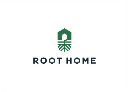 Nature Root Tree Home Real Estate logo design inspiration
