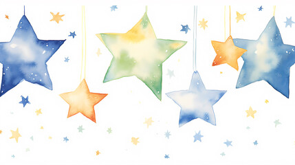 Obraz premium Vibrant star paper stickers collection
