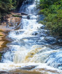 waterfall in the mountains