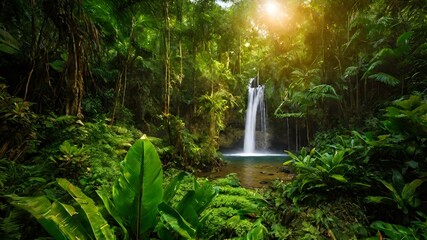 waterfall background very cool 