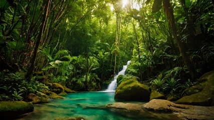 waterfall background very cool 