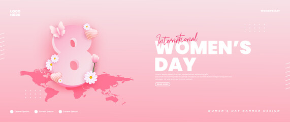 International women's day banner design