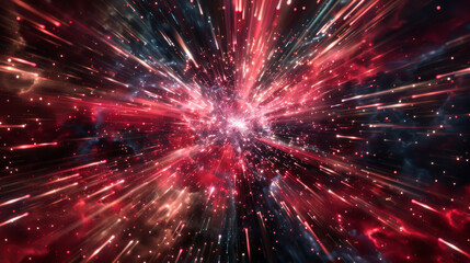 cosmic explosion, conceptual space imagery