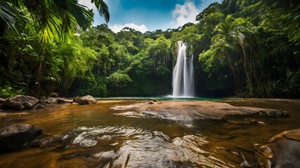 waterfall background very cool 