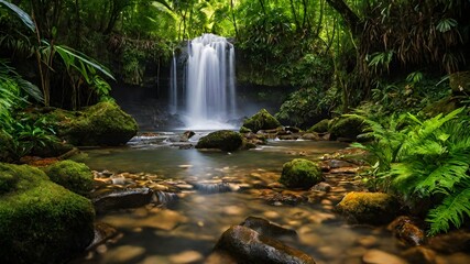 waterfall background very cool 