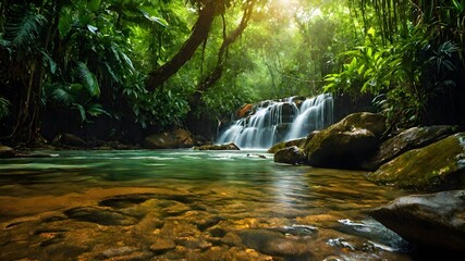 waterfall background very cool 