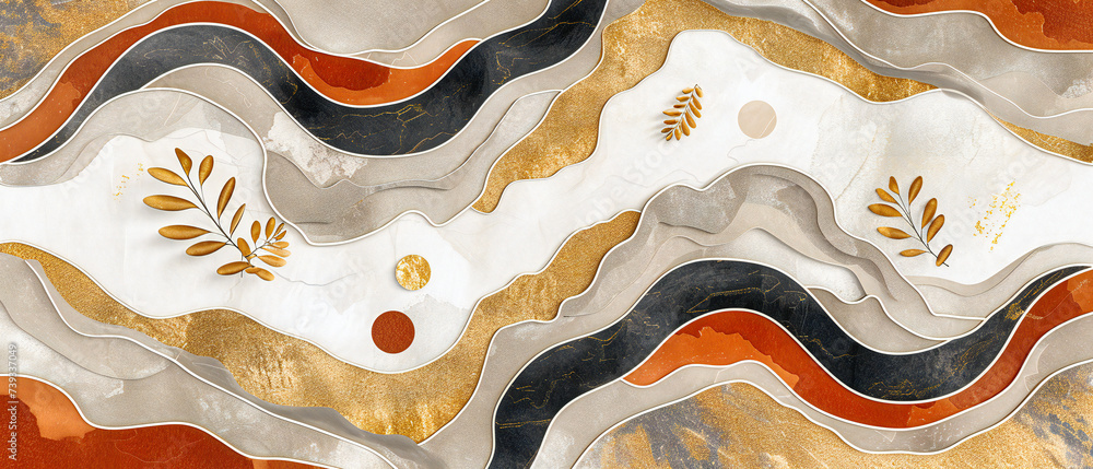 Aufkleber a seamless pattern of abstract design, where creativity and texture blend in a modern tapestry of fa
