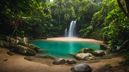 waterfall background very cool 