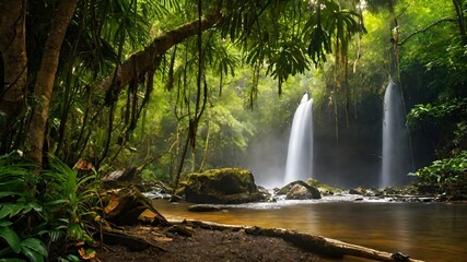 waterfall background very cool 