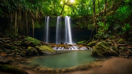 waterfall background very cool 