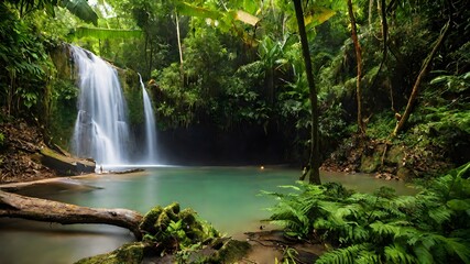 waterfall background very cool 