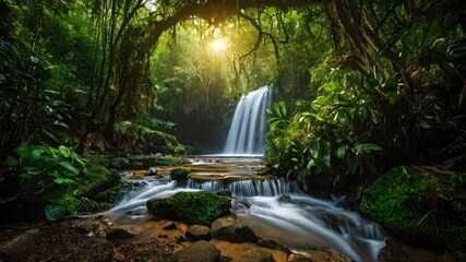 waterfall background very cool 