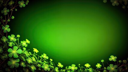 Green background. St. Patrick's Day concept