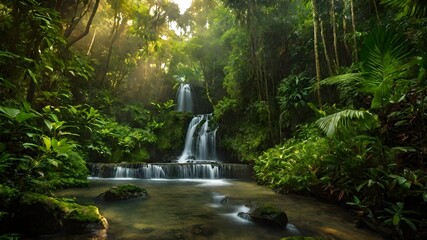 waterfall background very cool 