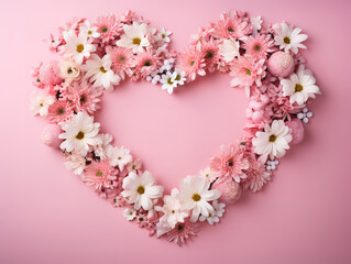 Top view, flat lay. Spring, summer or garden concept. Present for Woman day