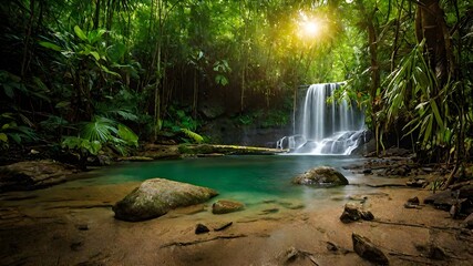 waterfall background very cool 
