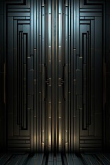 Futuristic Sci-Fi Dark Metal Corridor