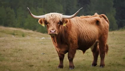Papier Peint photo Highlander écossais highland cow with calf