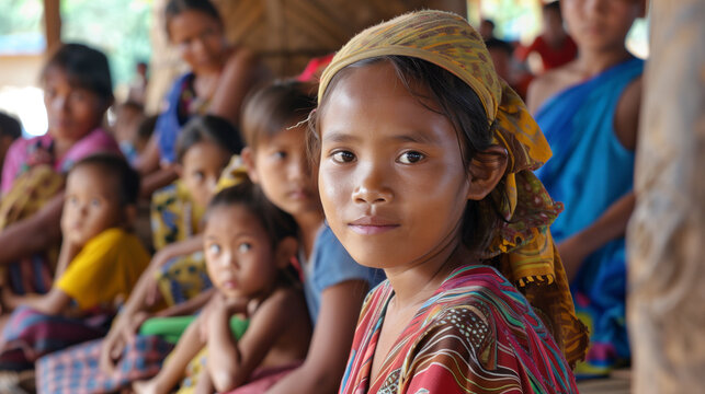 portrait of Dawei children