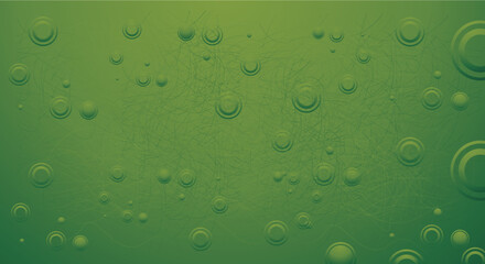 Modern abstract background with memphis elements in greend gradients and retro