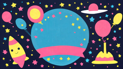 Greeting card with space for text in the center 