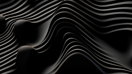 Black and white abstract waves background
