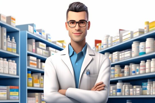 Pharmacist in a drug store