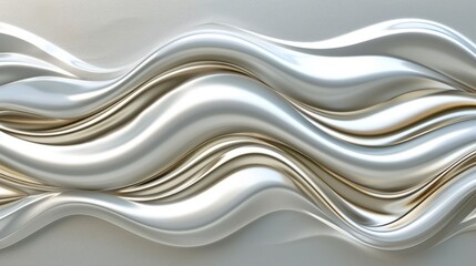 Silver and gold flowing waves