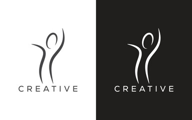 Weight loss vector logo. Slim body shape logo. female Slim body outline logo. fitness logo