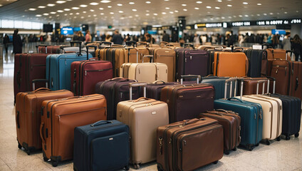 A bunch of suitcases at the airport - cargo control, baggage allowance and hand luggage parameters on the plane, security, check-in and delivery of personal belongings