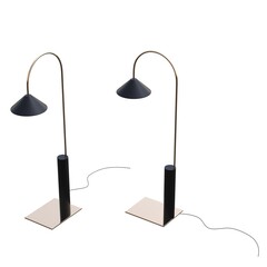 floor lamp isolated on white background, interior lighting, 3D illustration, cg render