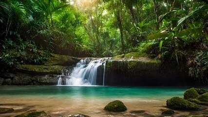 waterfall background very cool 