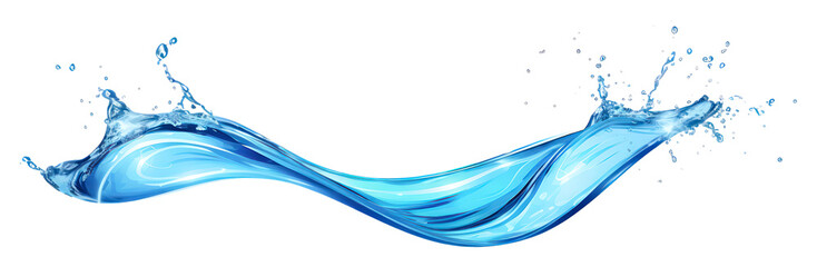 PNG flowing water water white background. - obrazy, fototapety, plakaty