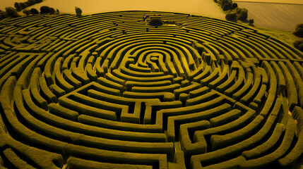 Naklejka premium Abstract design background featuring maze pattern