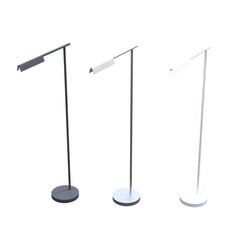 floor lamp isolated on transparent background, interior lighting, 3D illustration, cg render
