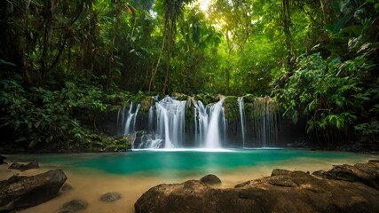 Obraz premium waterfall background very cool 