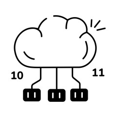  Network Technology Linear Icon