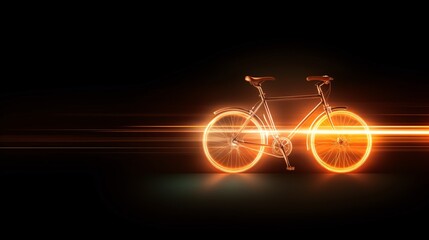 The colorful light trails from fast-moving bicycles create beautiful light trails along the way....