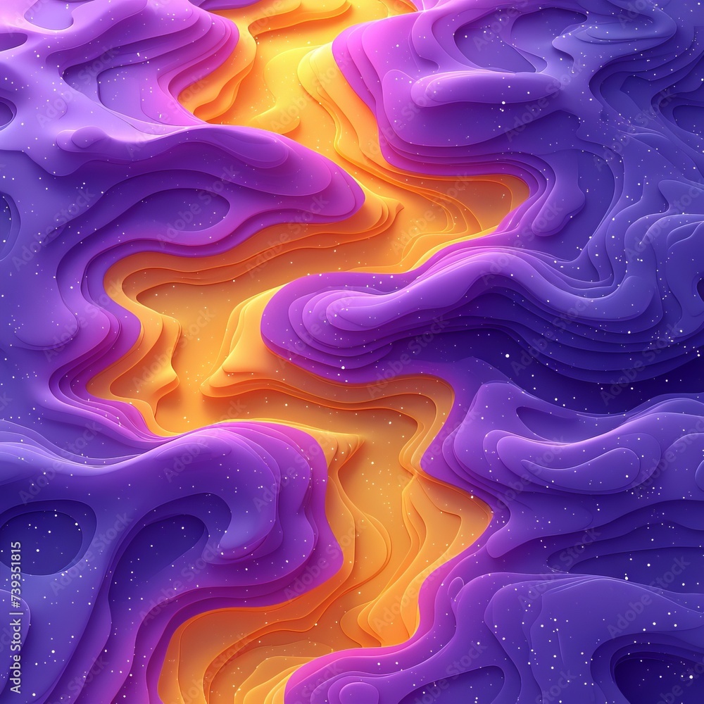 Poster abstract composition in harmonious shades in the neoformist style, bright dynamic and smooth visual 