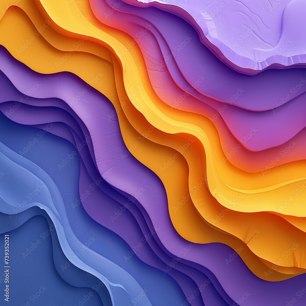 Poster abstract composition in harmonious shades in the neoformist style, bright dynamic and smooth visual 