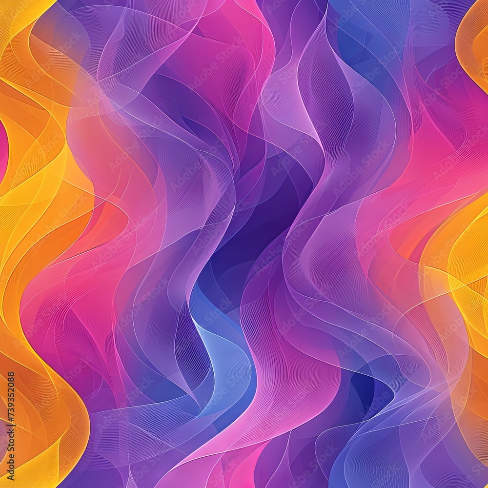 Poster abstract composition in harmonious shades in the neoformist style, bright dynamic and smooth visual 