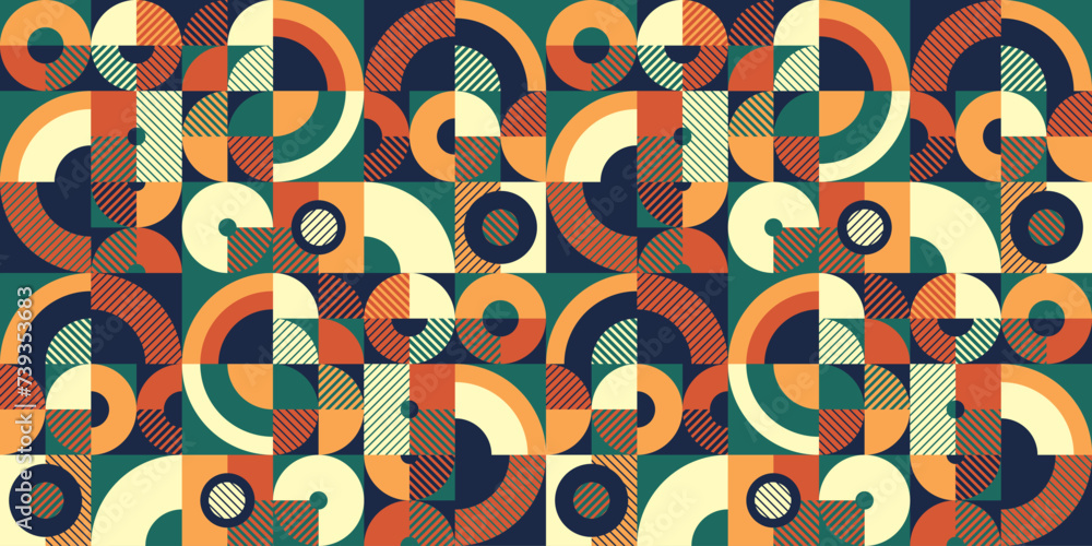 Poster seamless vector abstract background, geometric seamless pattern, tiling endless wallpaper with geome