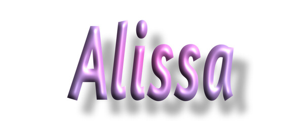 Alissa - pink color - female name - ideal for websites, emails, presentations, greetings, banners, cards, books, t-shirt, sweatshirt, prints, cricut, silhouette,

