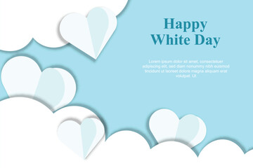 White Day background.