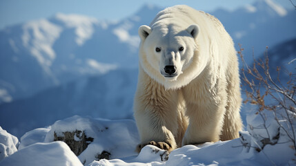 La banquise fond, les ours polaires errent. Les saisons s'affolent, la planète gémit. Le réchauffement menace, l'urgence s'impose. - obrazy, fototapety, plakaty