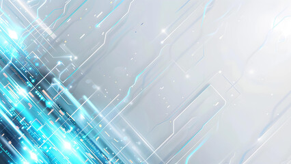 Obraz premium ขยTechnology circuit diagram, blue glowing line